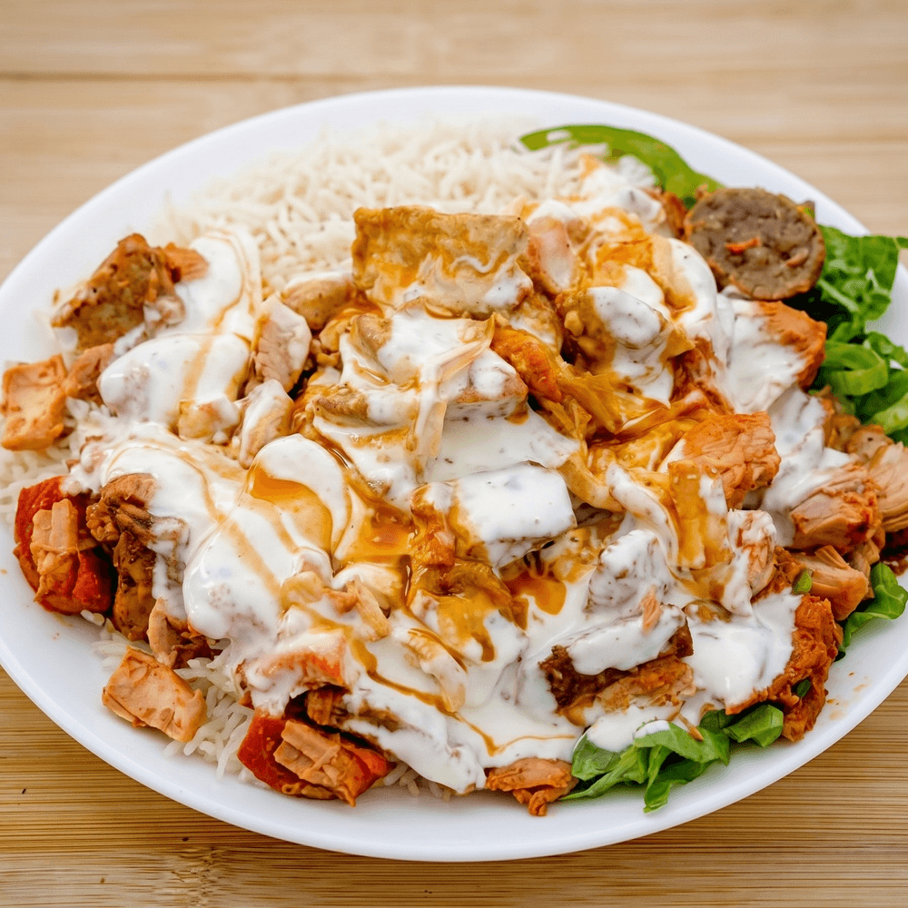 Chicken and Lamb Over Rice