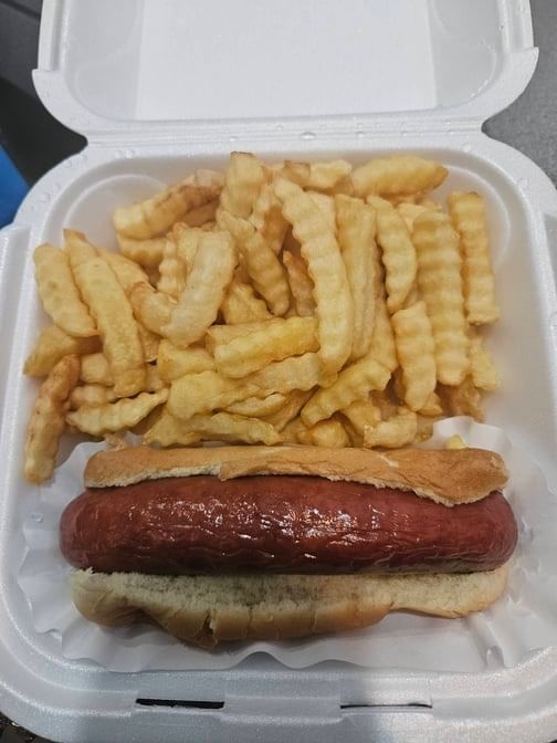 Sausage Sandwich with Fries