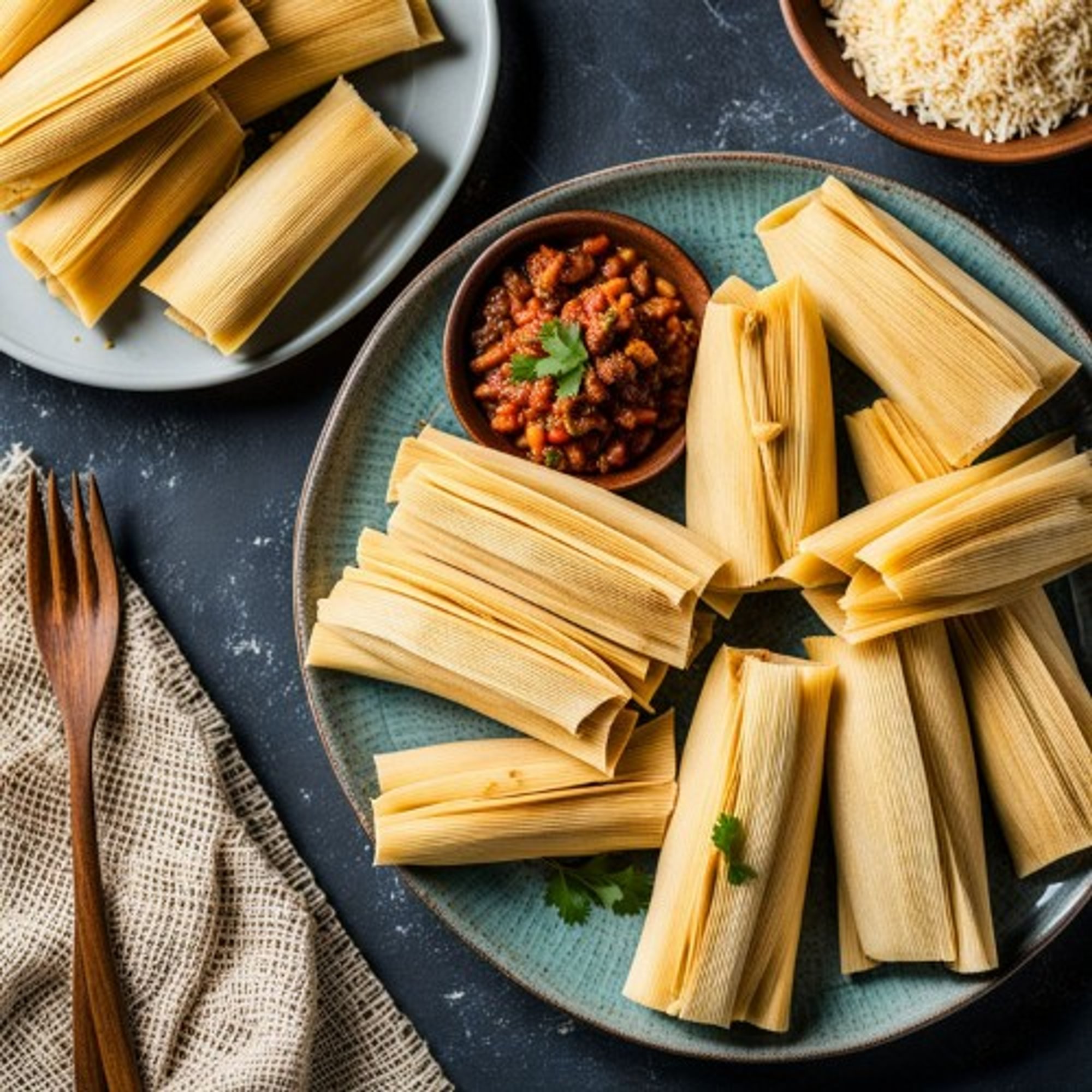 Tamales, Beans, & Rice