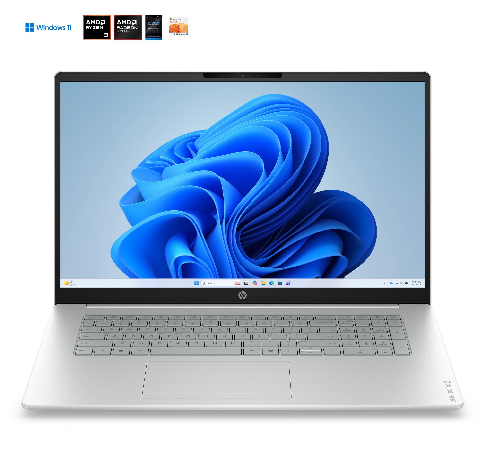 HP 17" Laptop w/ Total Defense & Microsoft 365