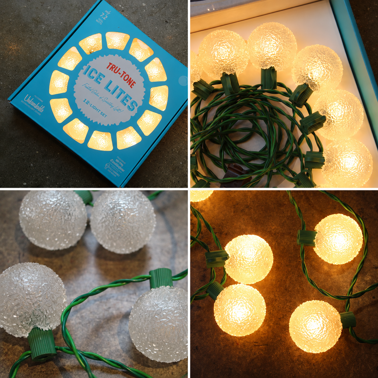 Ice-Lites 12-Light Set Frosted Clear