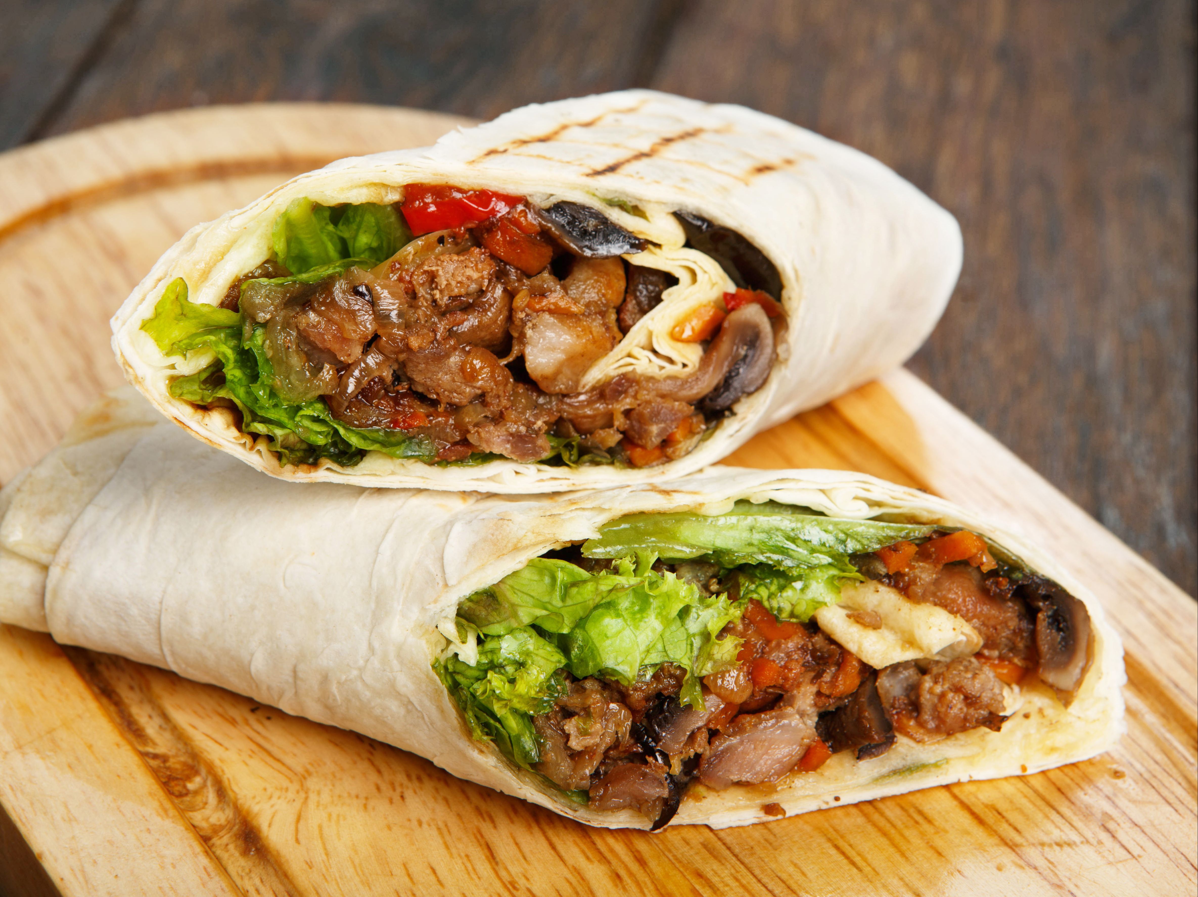 Chicharron Burrito Hand Held