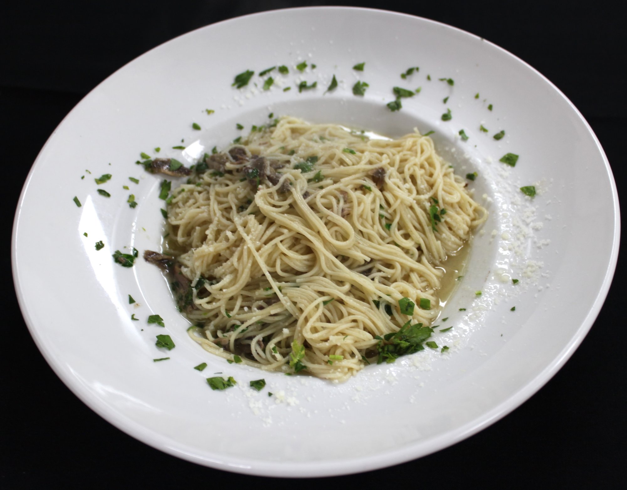 Zio Cosimo Angel Hair Garlic Oil and Anchovies