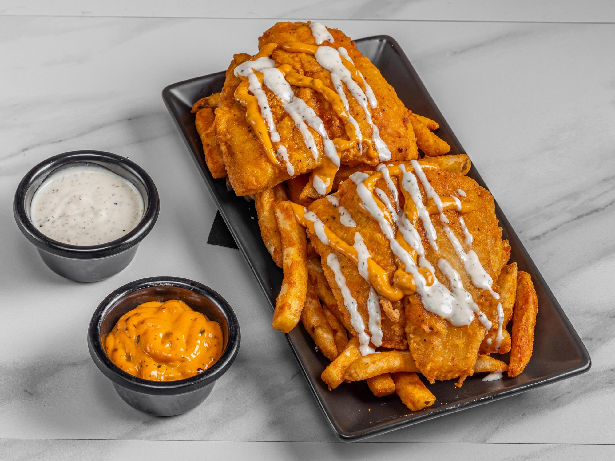 Fish over fries