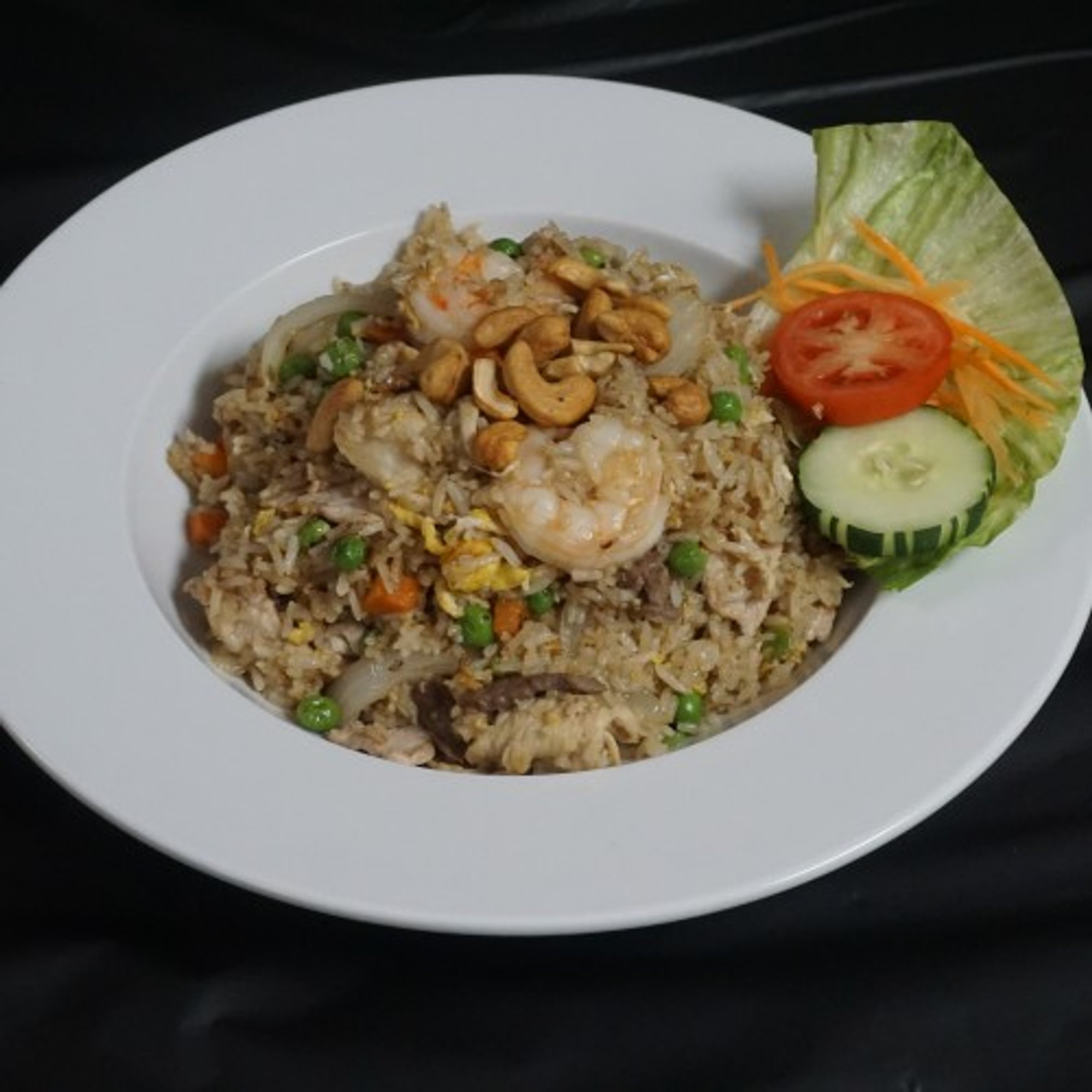 Egg Fried Rice (No Meat)