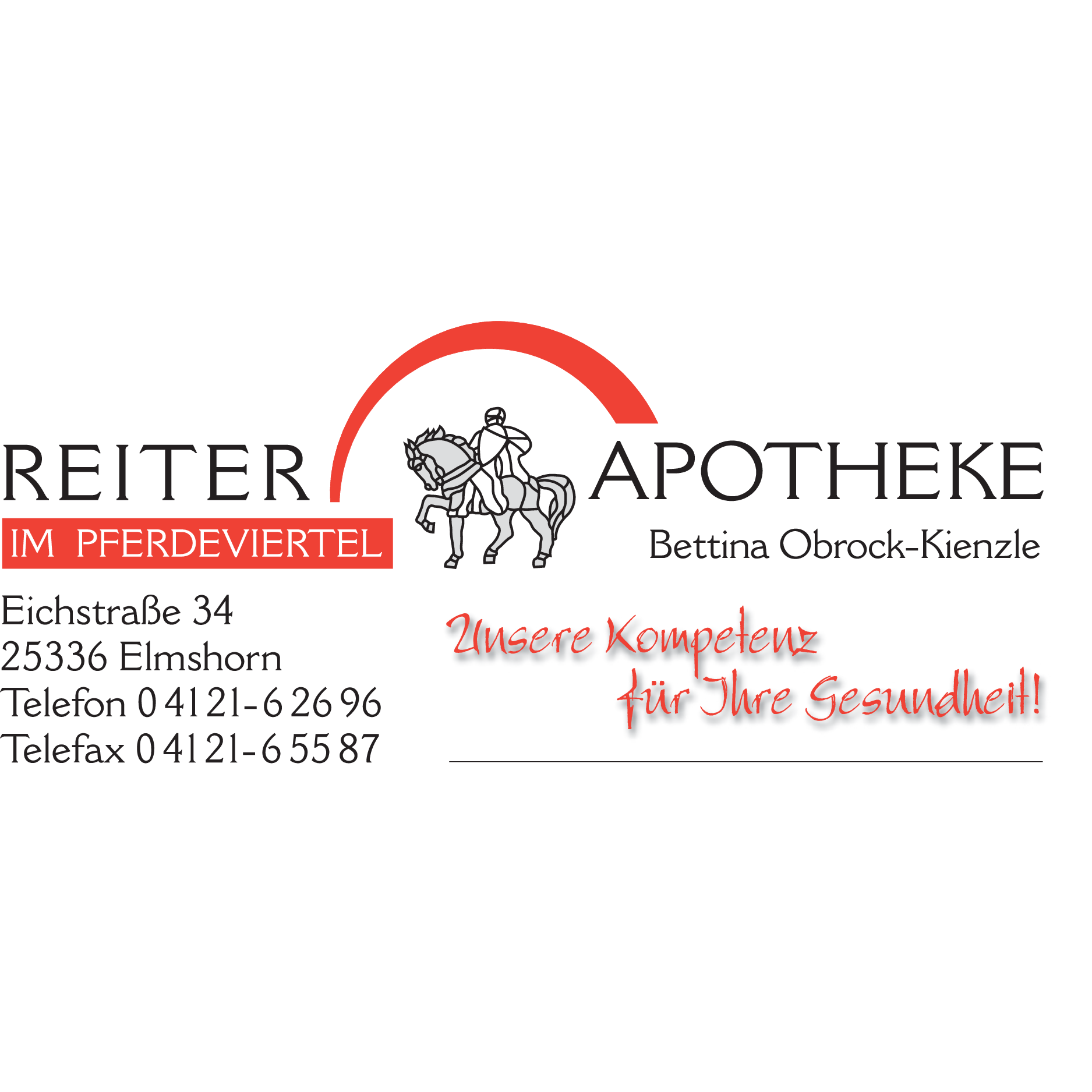 Logo der Reiter-Apotheke im Pferdeviertel