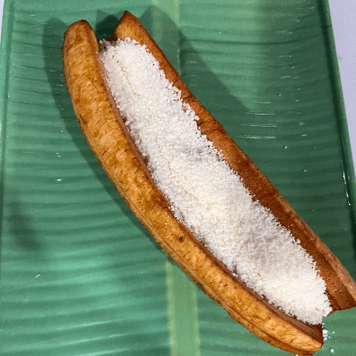 Platano Frito (Fried Plantain w/cotija)