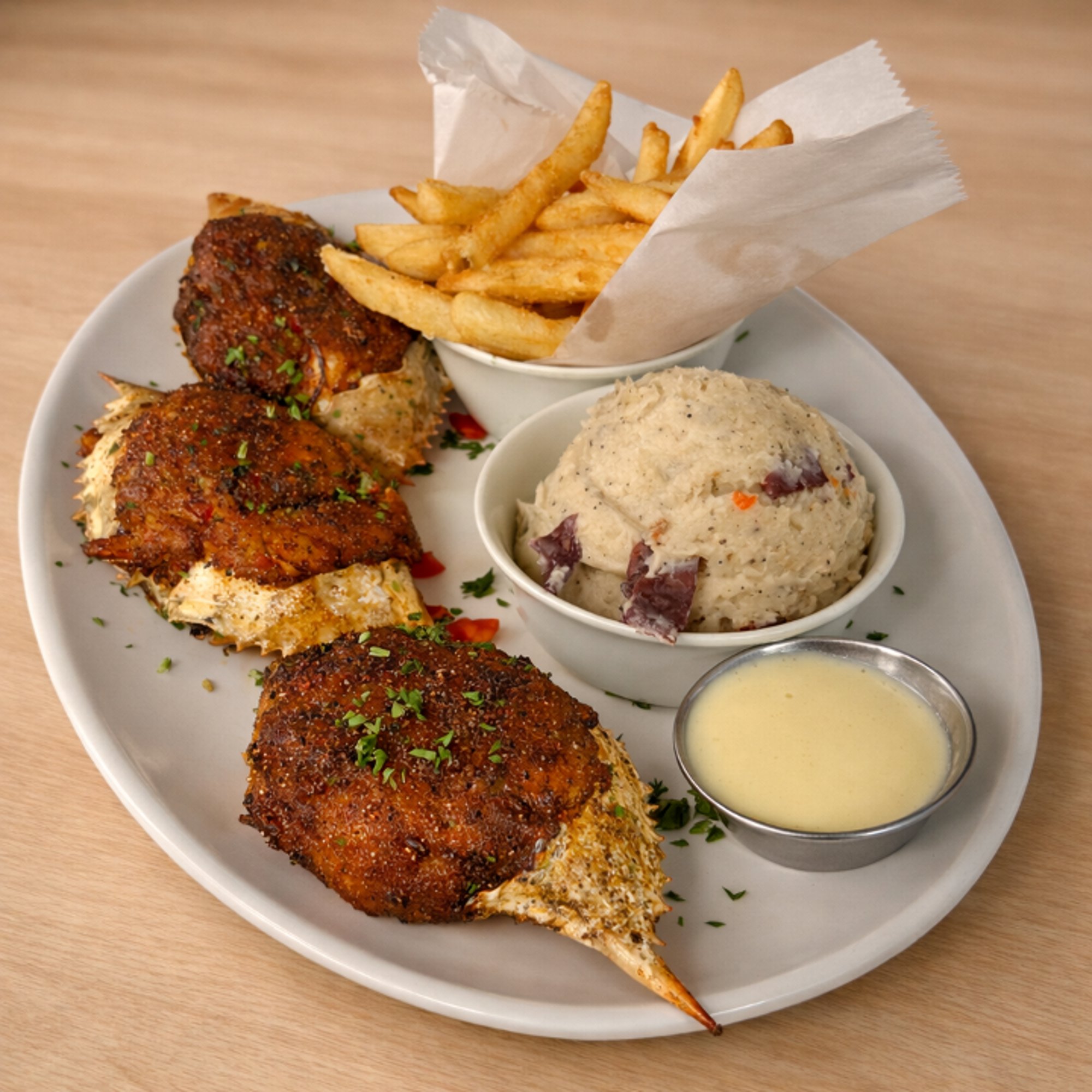 3-stuffed Crabs Plate