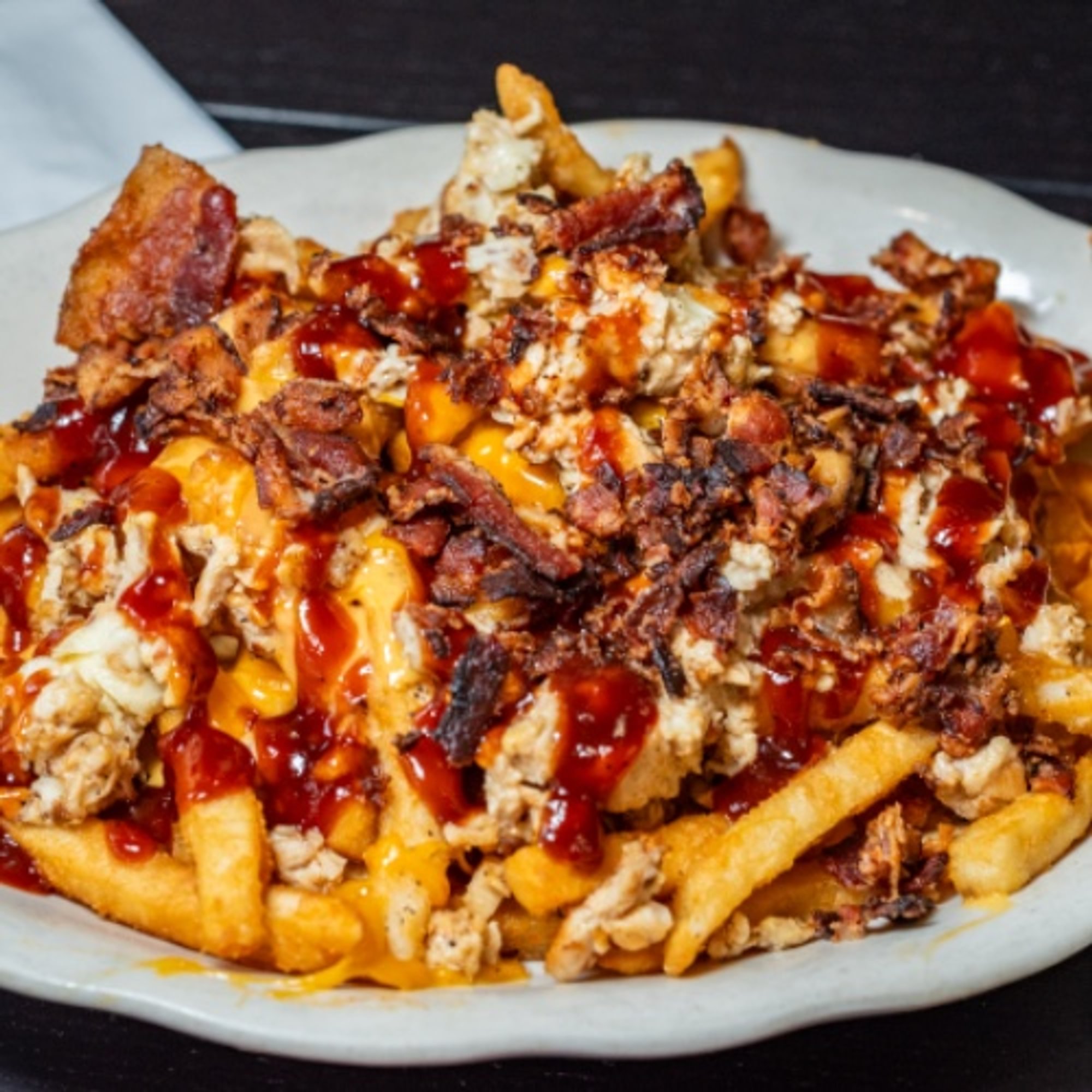 Chicken Bacon Bbq Fries (LARGE PORTION)