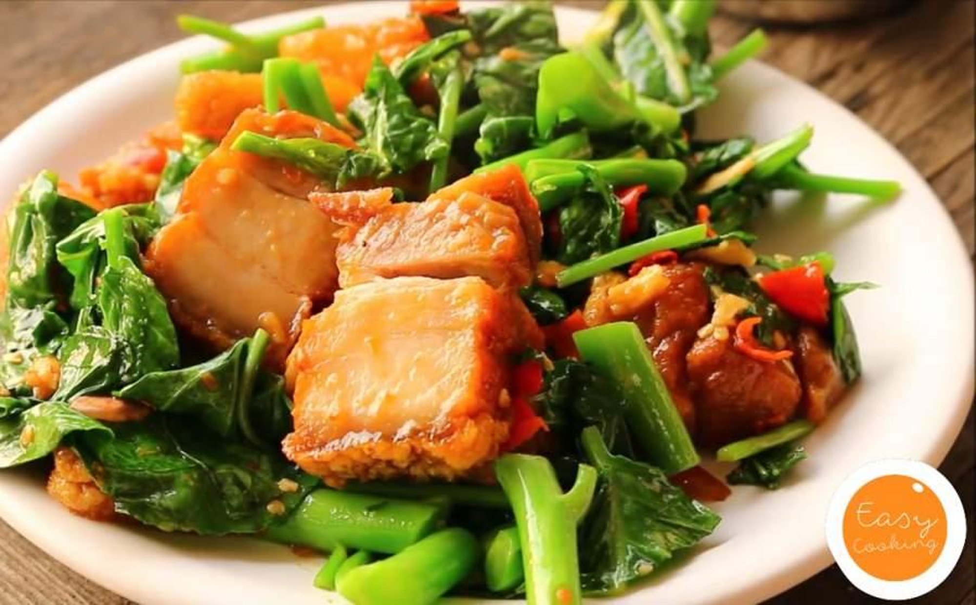 Chinese Broccoli crispy pork