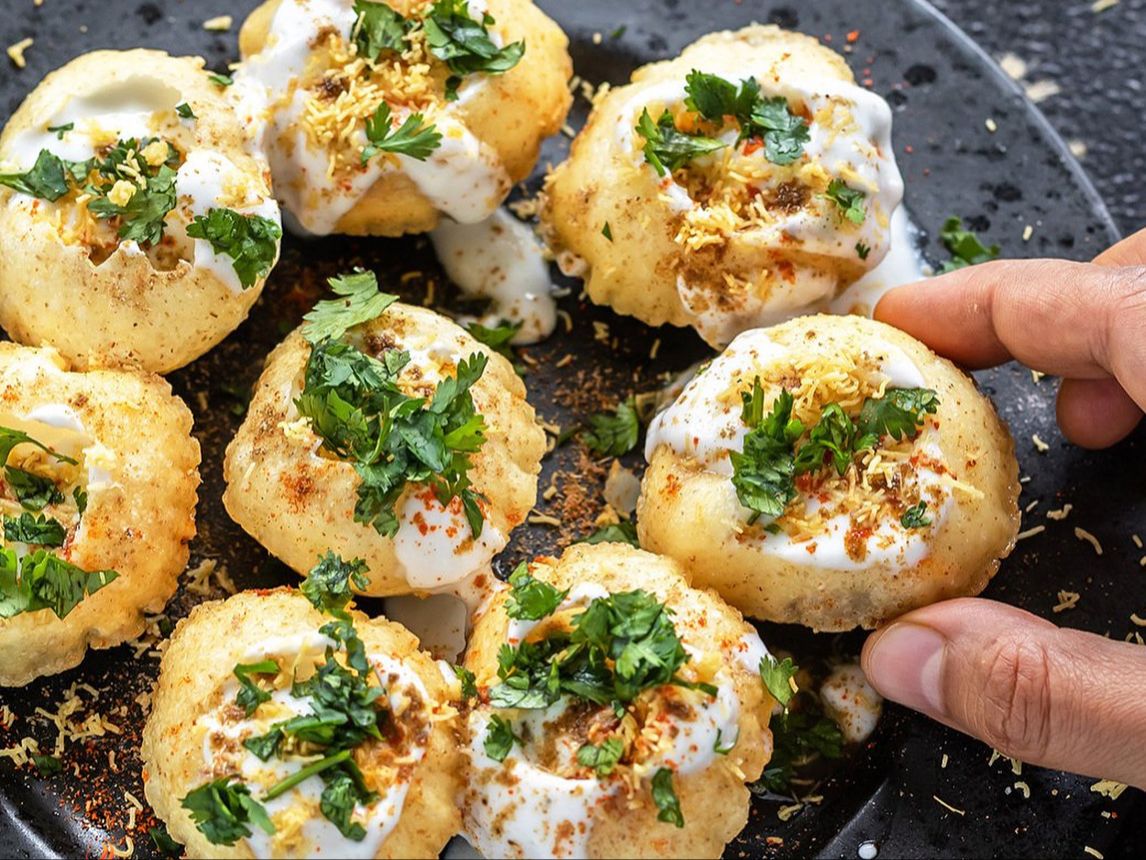 Velvet Yogurt Pops (Dahi Puri)