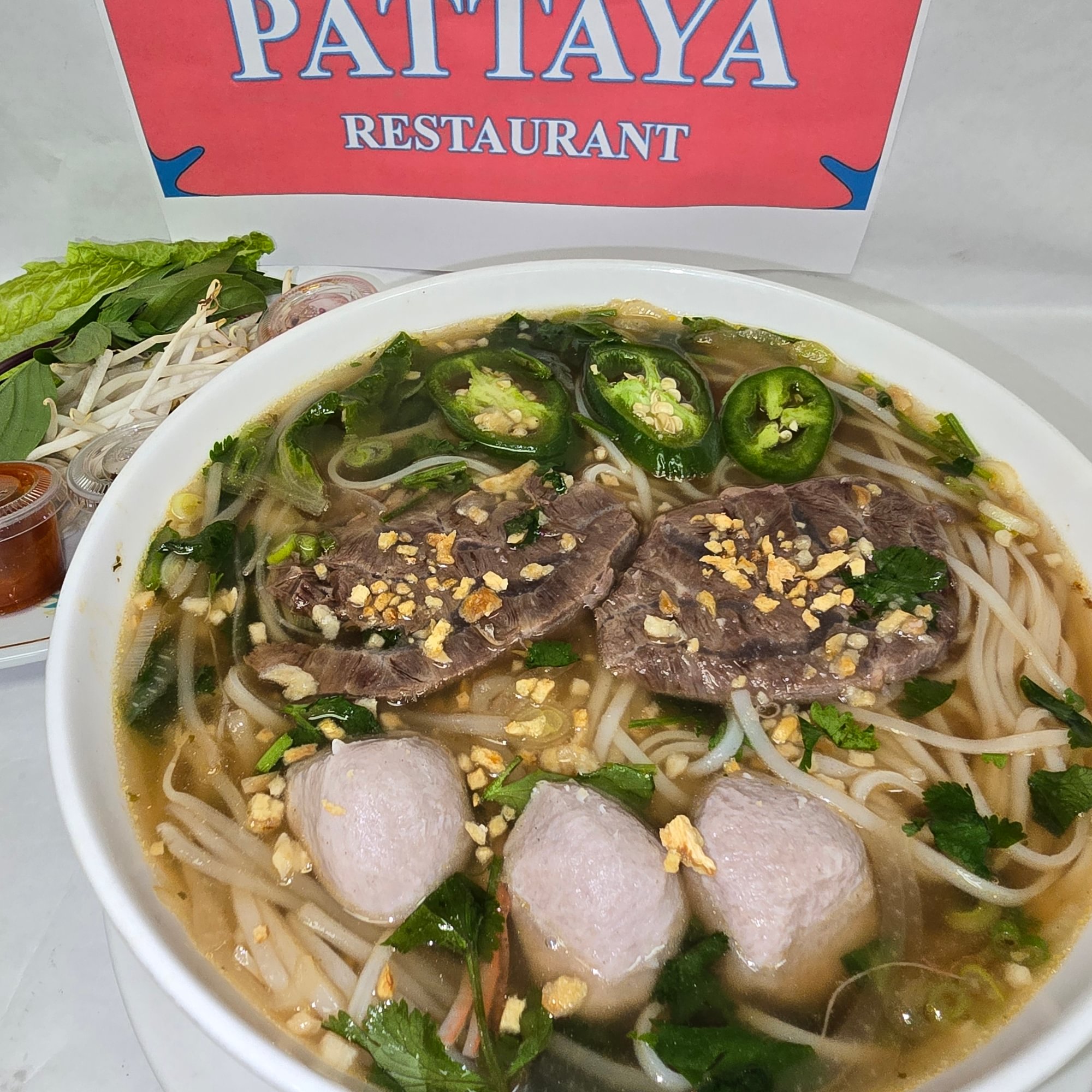 Pho Large Meatball+Tendon