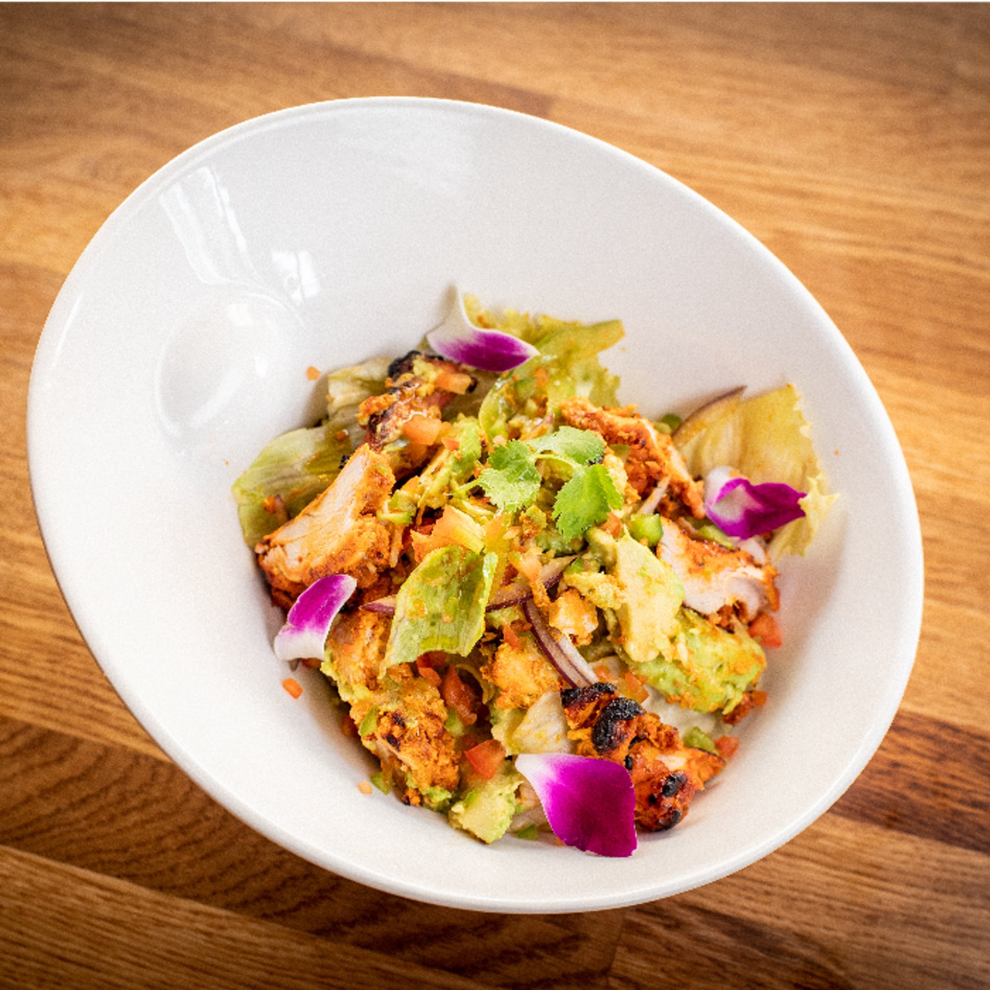 Paneer or Chicken Tikka & Avocado Salad