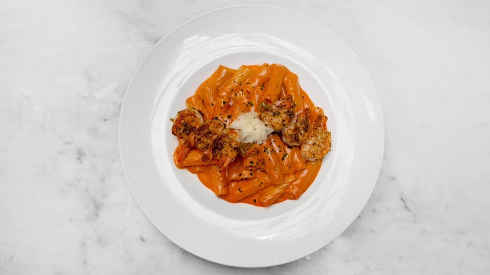 Rigatoni and Shrimp a la Vodka