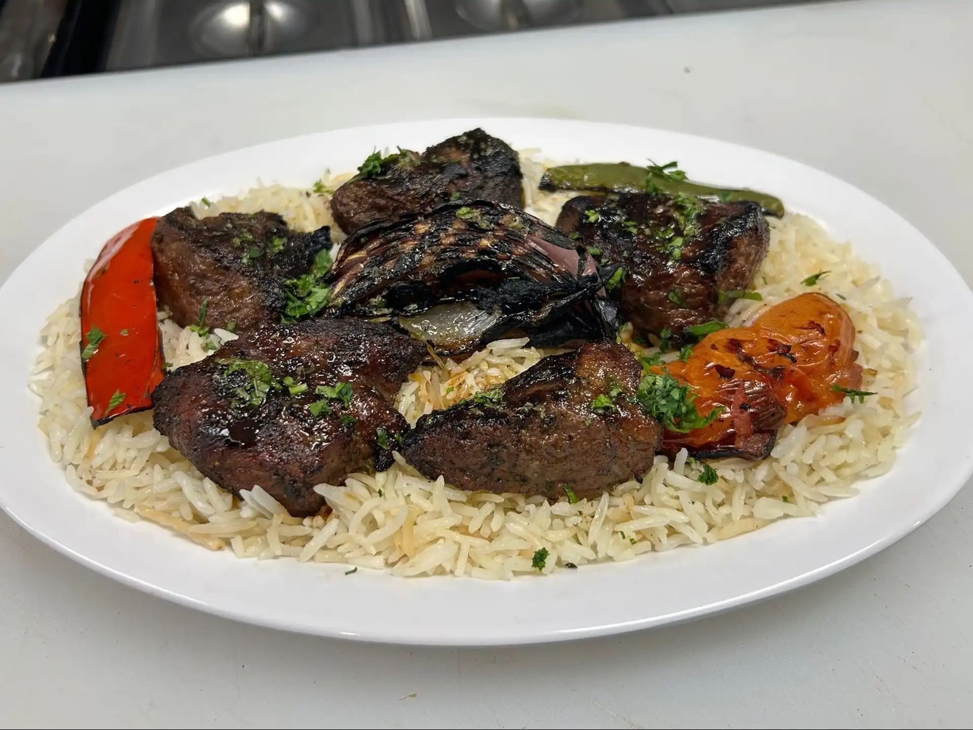 Lamb Shish Kebab Plate