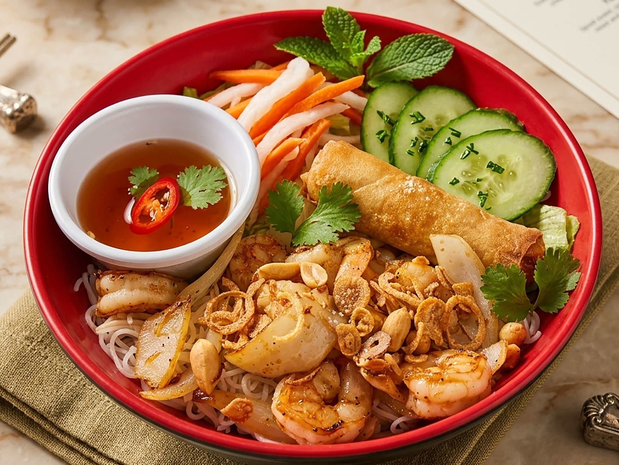 V3. Simmered Shrimp Vermicelli Salad
