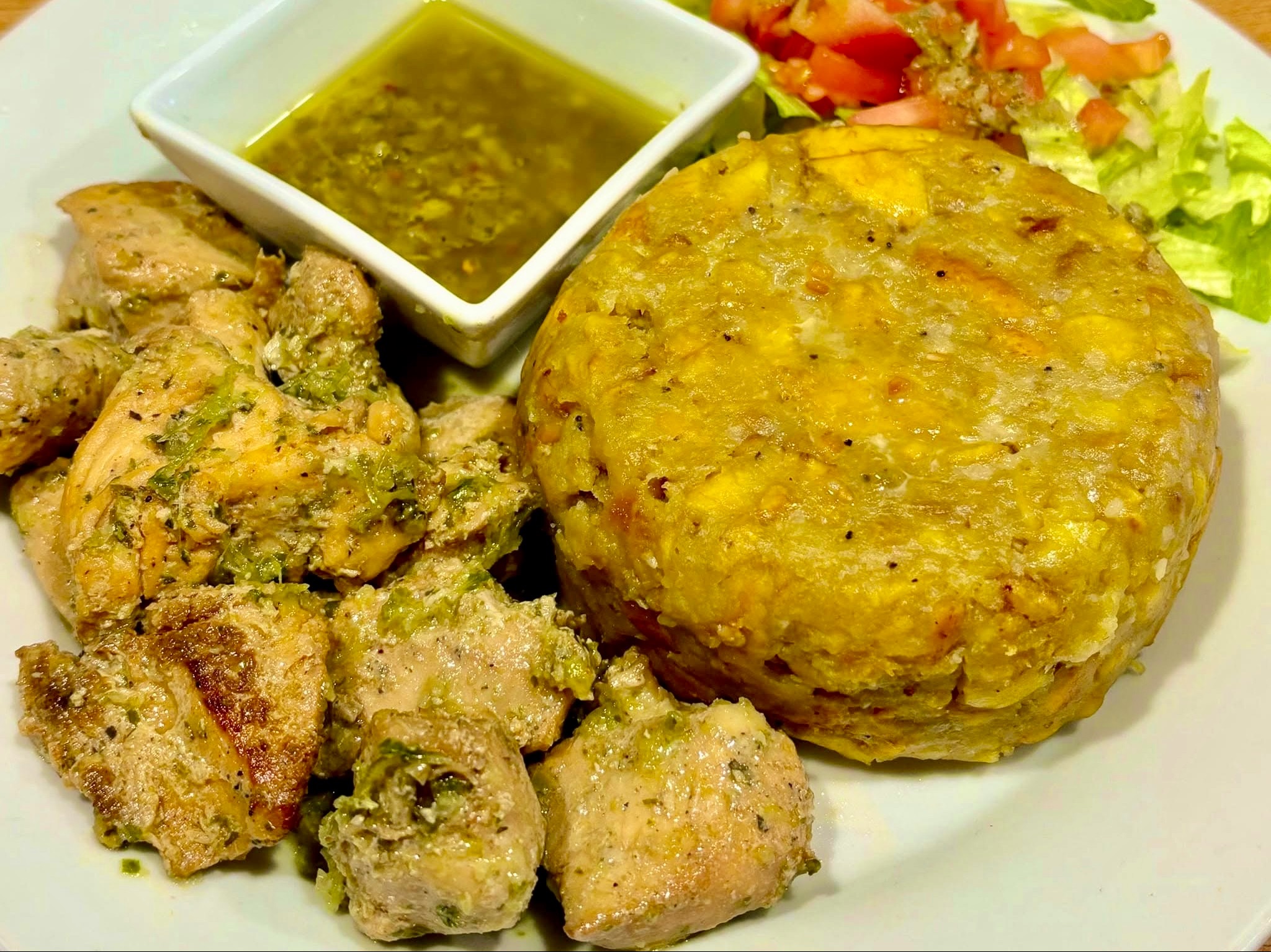 Mofongo + Chimi Chicken