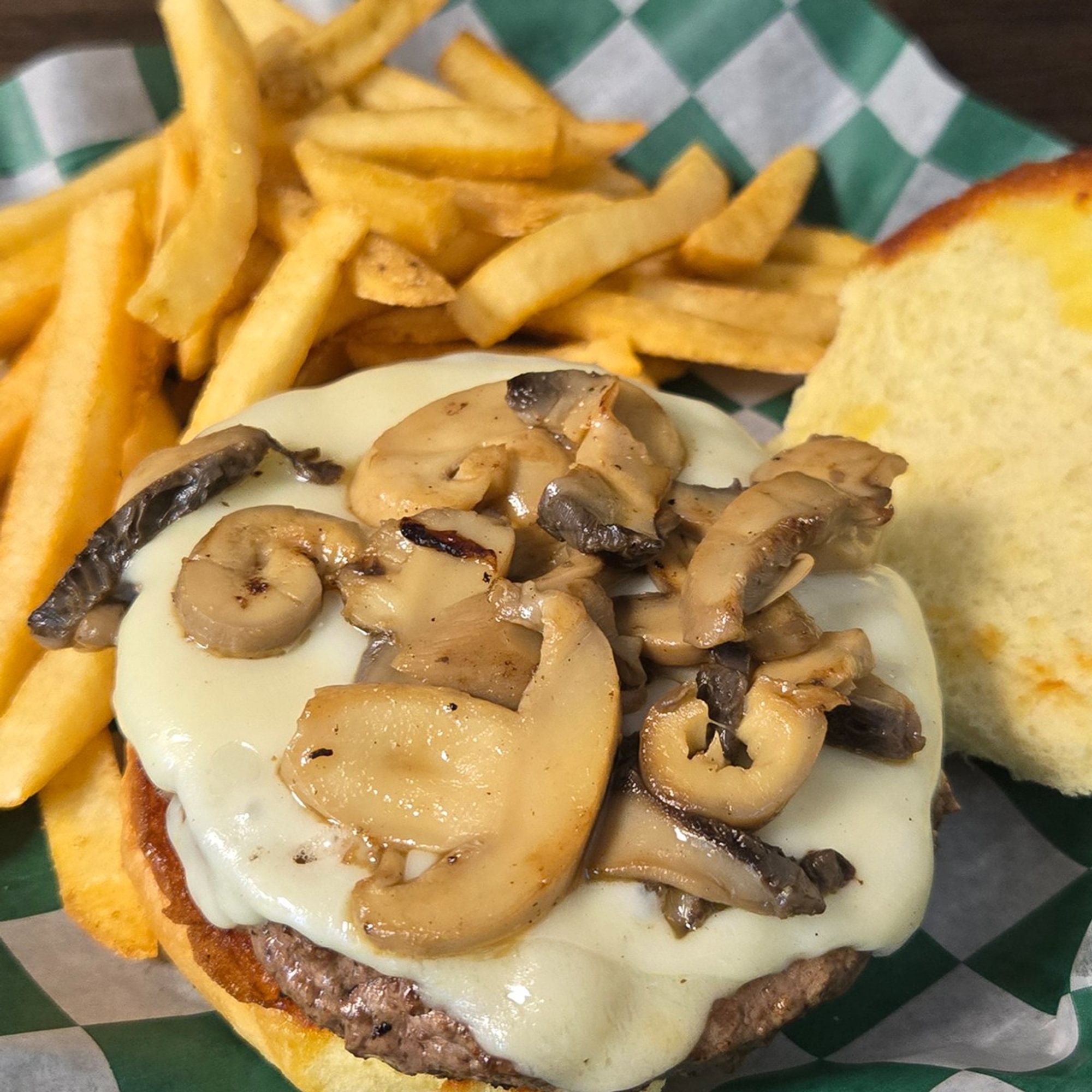 Mushroom Swiss Burger