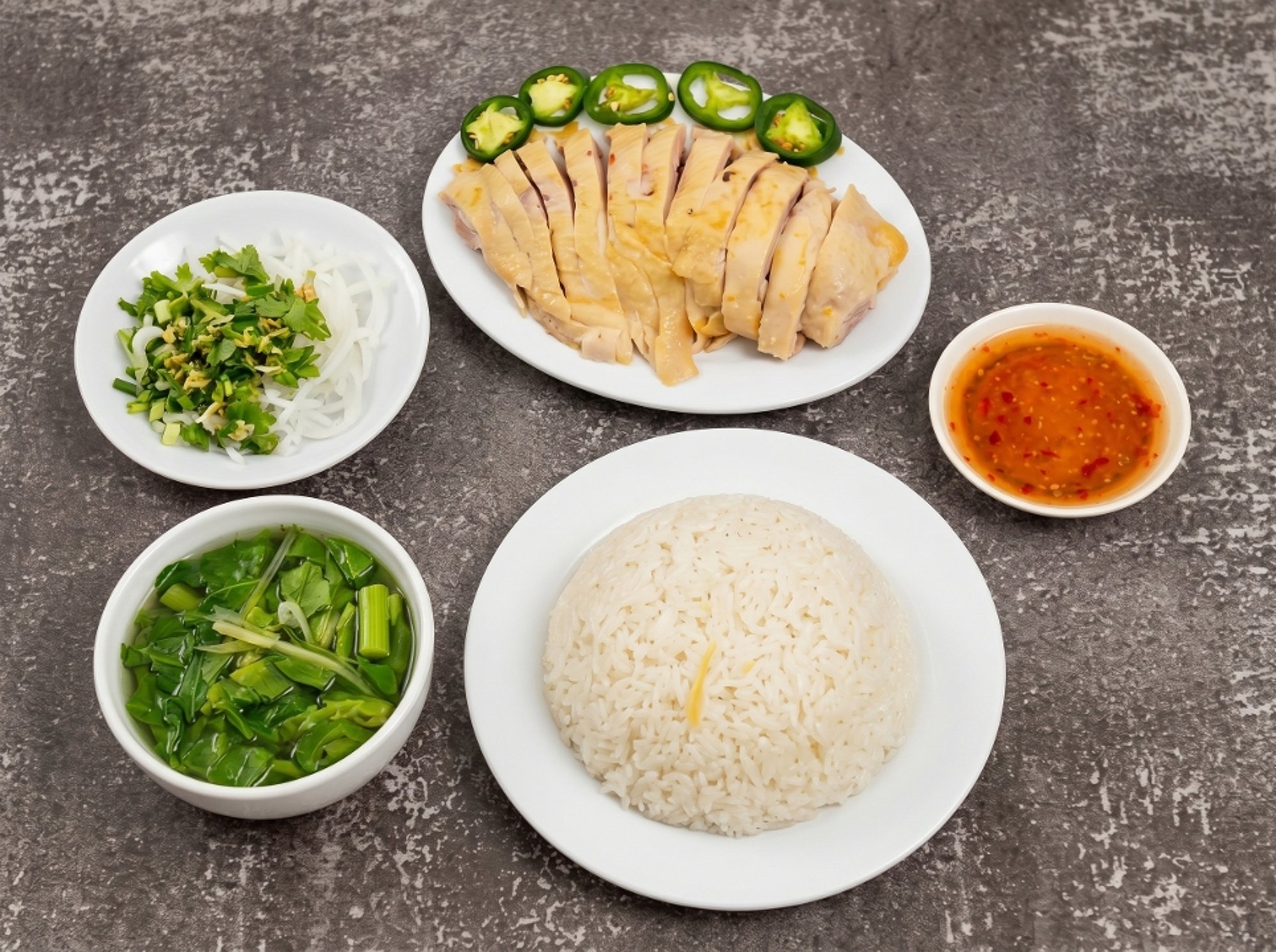 Com Ga Uc - Ga Ta - Breast Rice Chicken Combo - Pasture-Raised