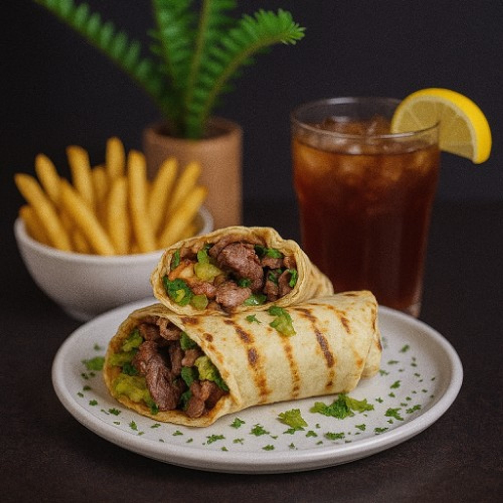Beef Kebab Wrap Basket