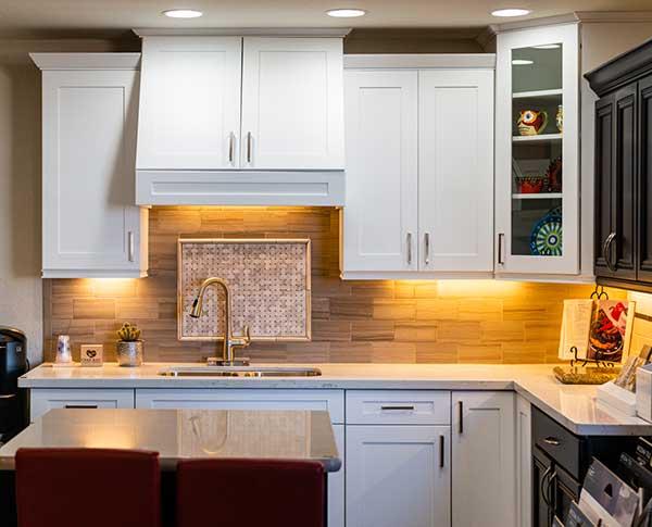 Kitchen options as seen in Able & Ready's showroom