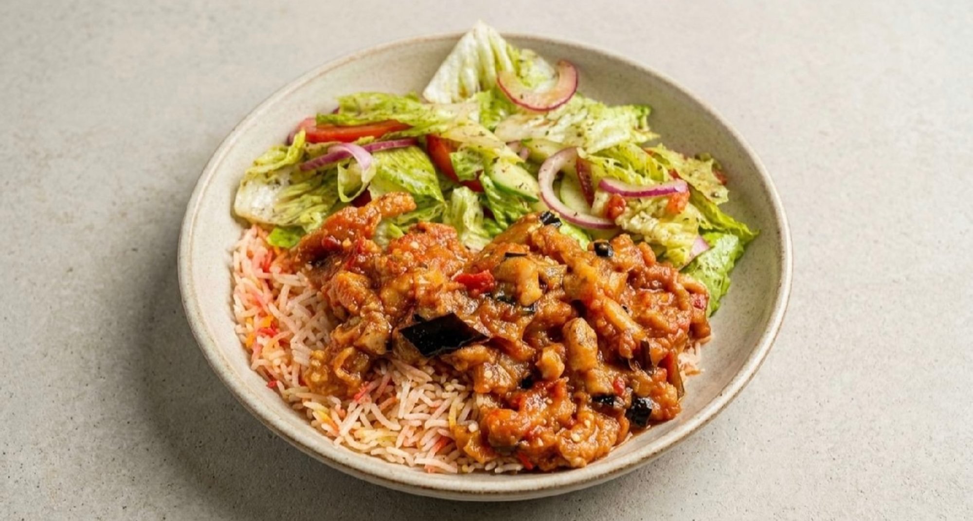 Spicy Eggplant Vegan Over Rice