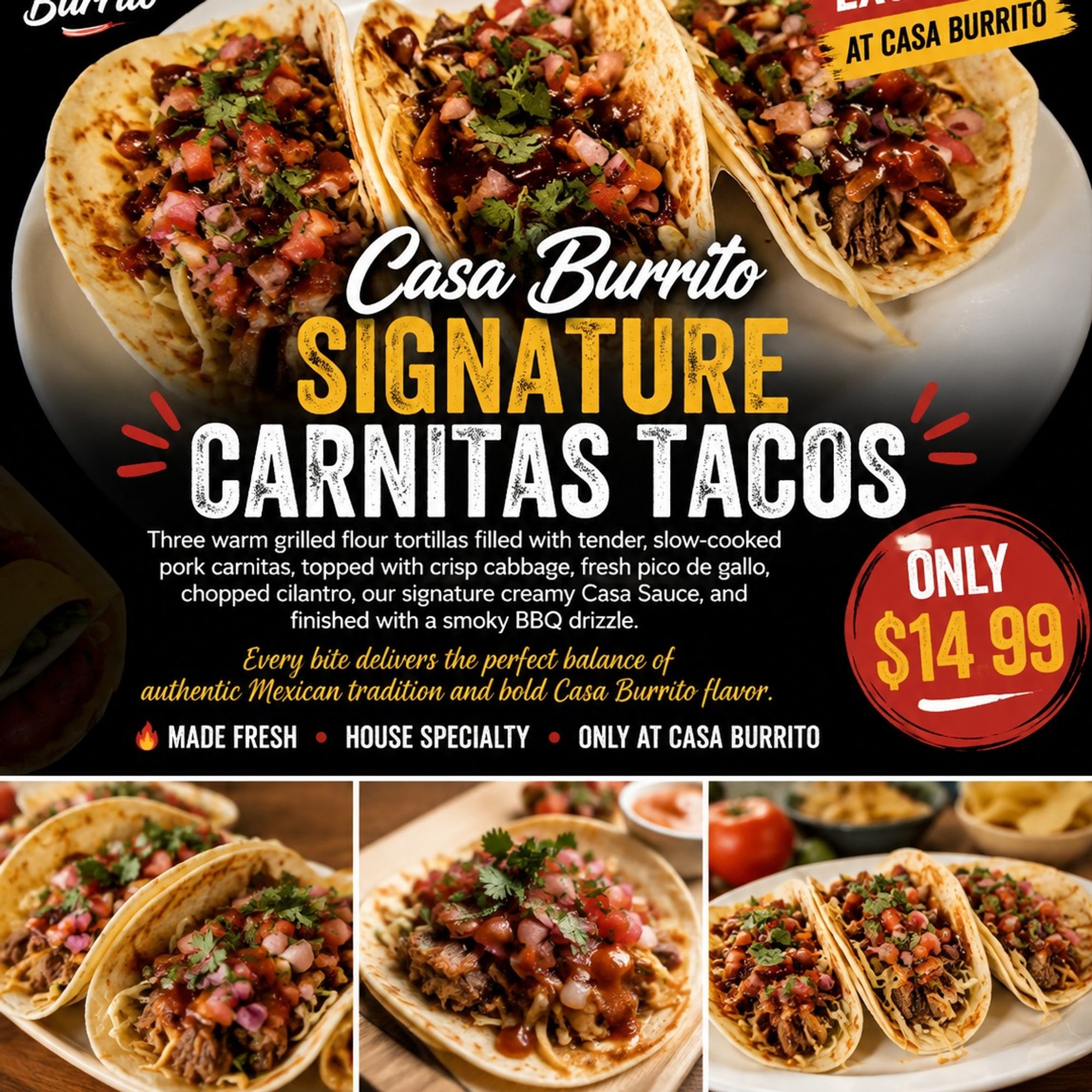 Signature Carnitas Tacos