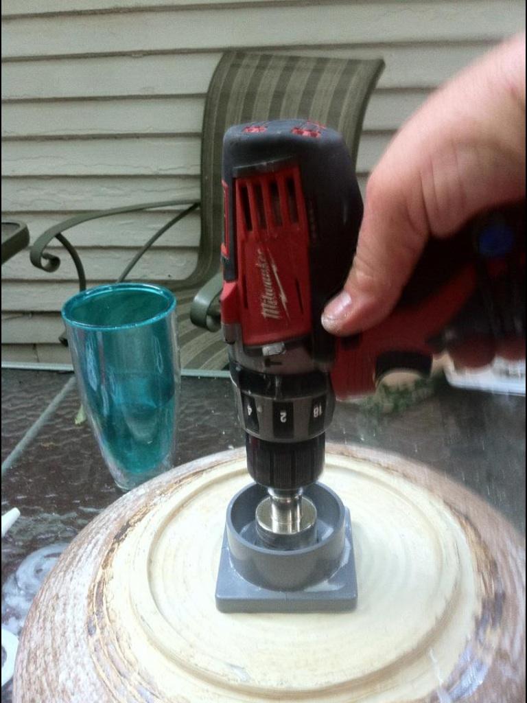 We took a custom pottery bowl and created a bathroom vanity sink vessel bowl.