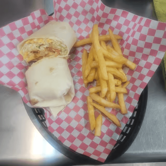 Buffalo Chicken Wrap W/ Half Order French Fries