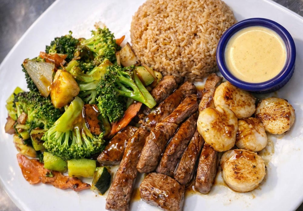 Hibachi NY Strip & Scallop