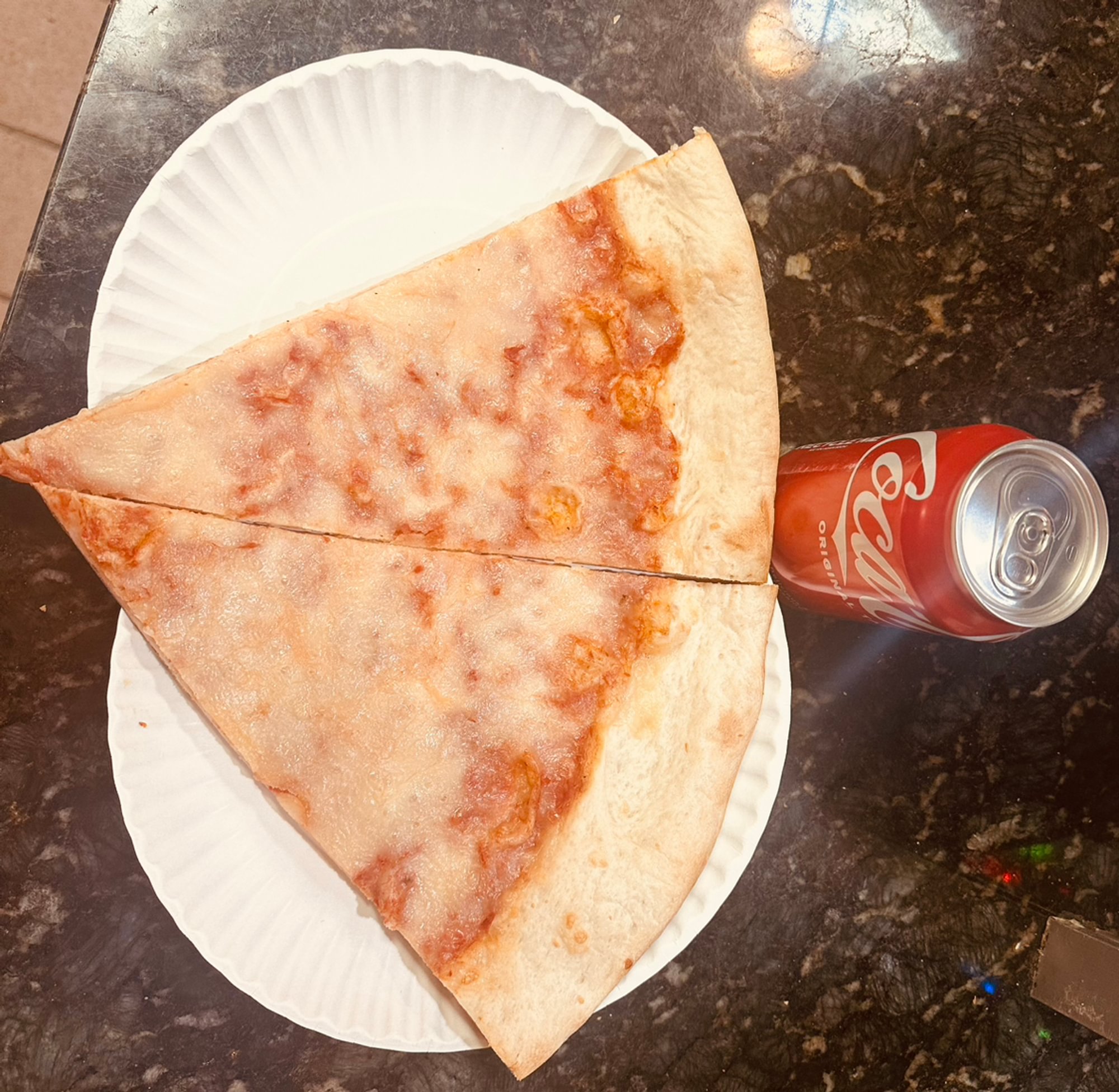 Two Cheese Pizza Slices & Soda Special Lunch