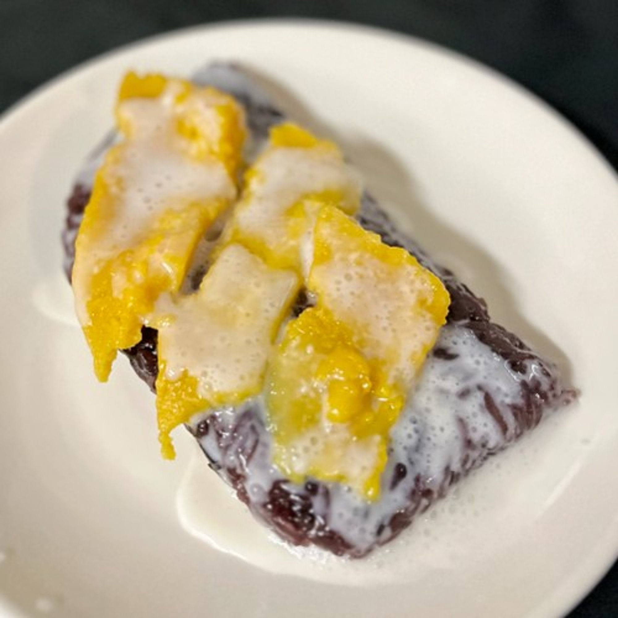 47. Black Rice W/ Custard Cake