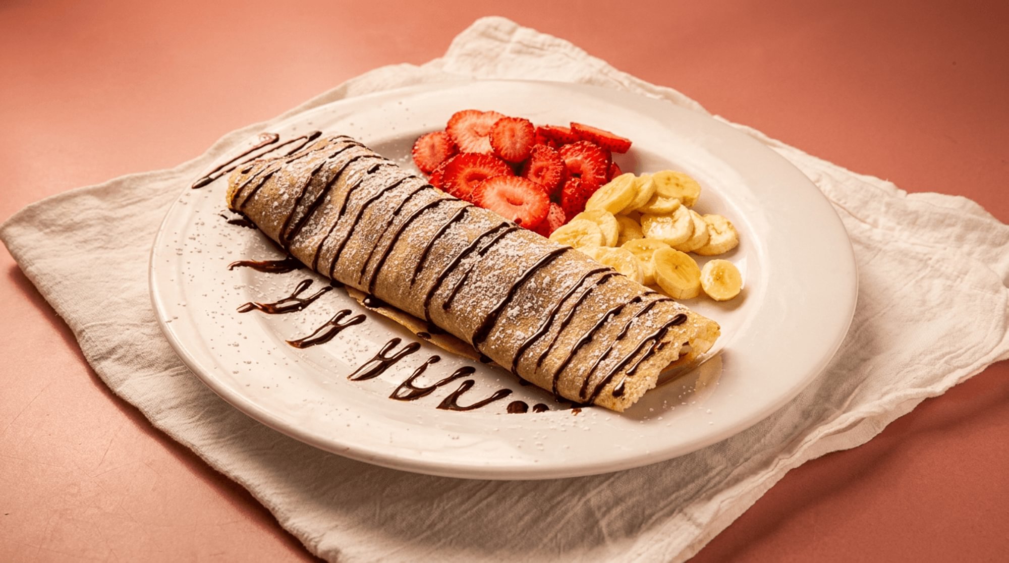 Strawberry Banana Nutella Crepe