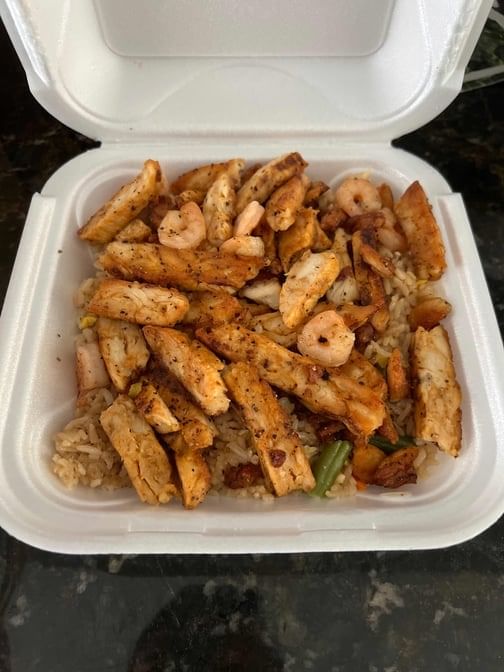 Shrimp Fried Rice & Grilled Chicken