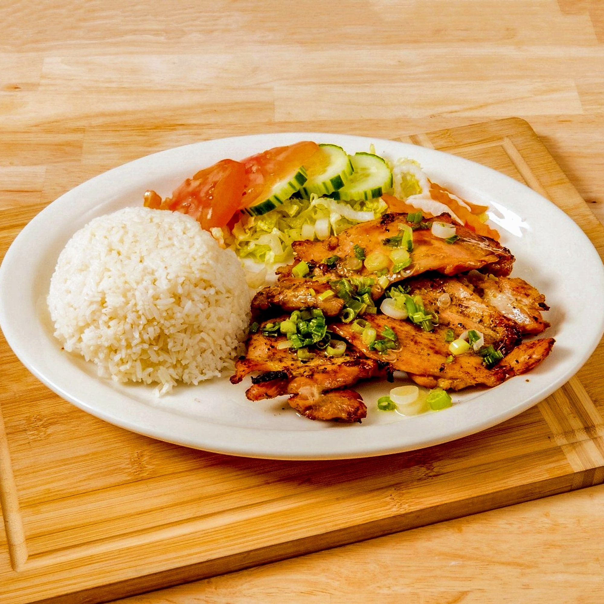Grilled Chicken Thigh With Rice