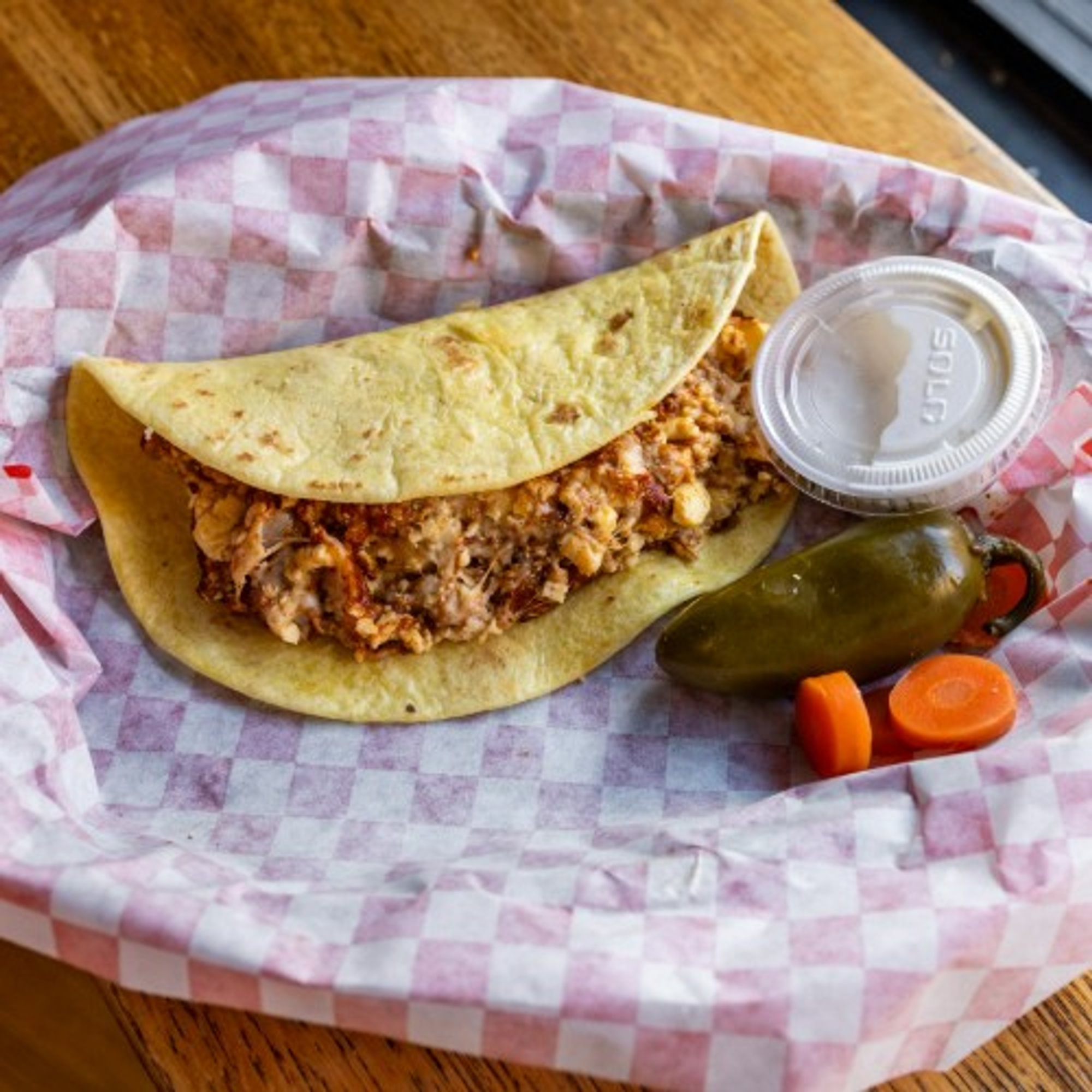 Breakfast Tacos Eggs, Cheese & Chorizo