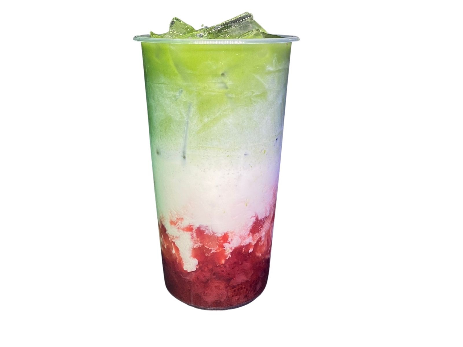 Strawberry Matcha Lava Latte