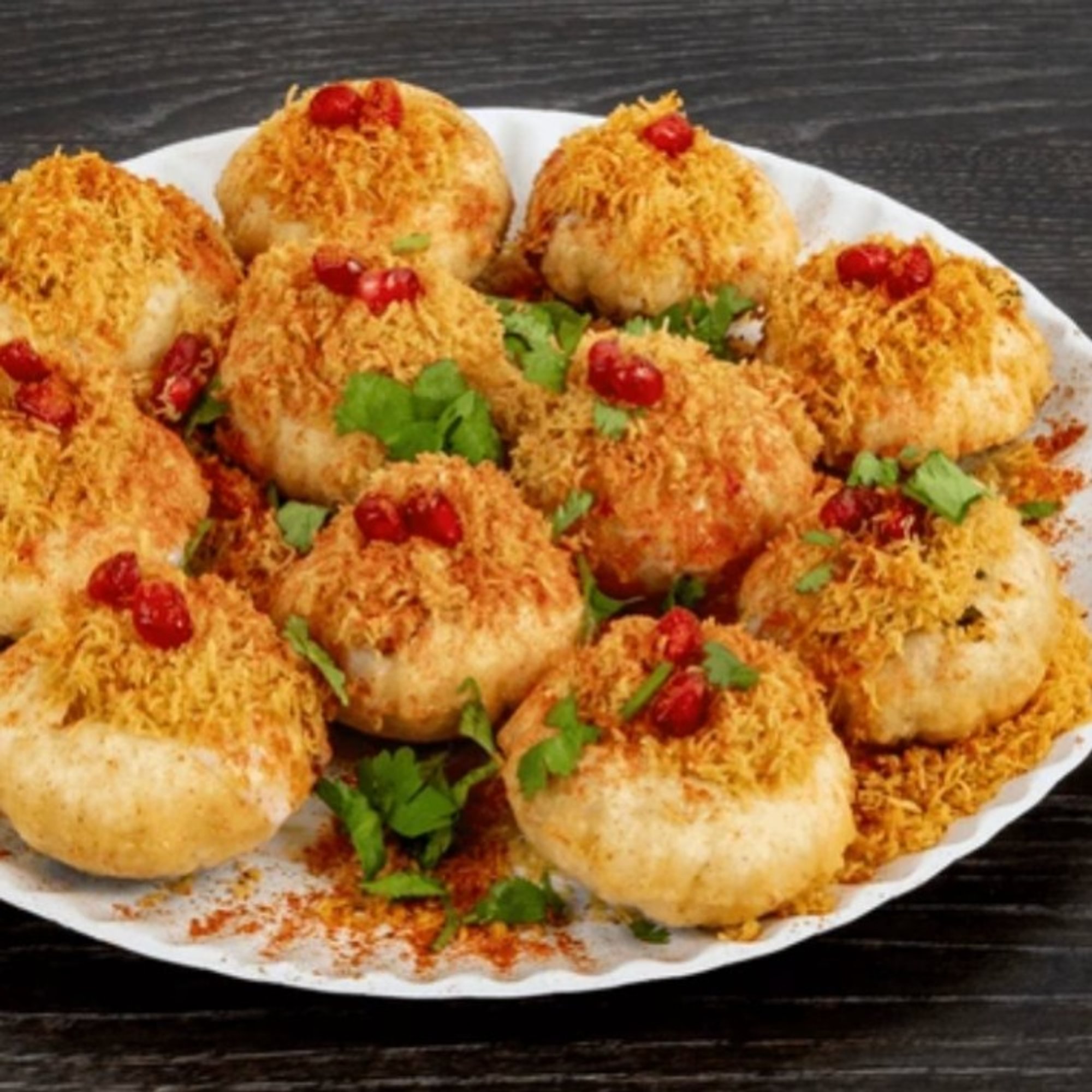 Dahi Sev Poori Chaat