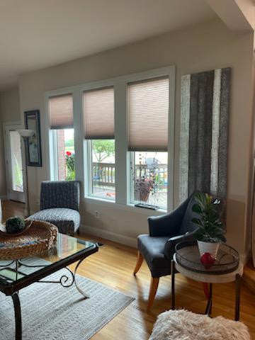 We're in love with the look in this Mooresville home! It's so classic and understated! Our Pleated Shades are working wonders as a clean and classic window treatment, too!