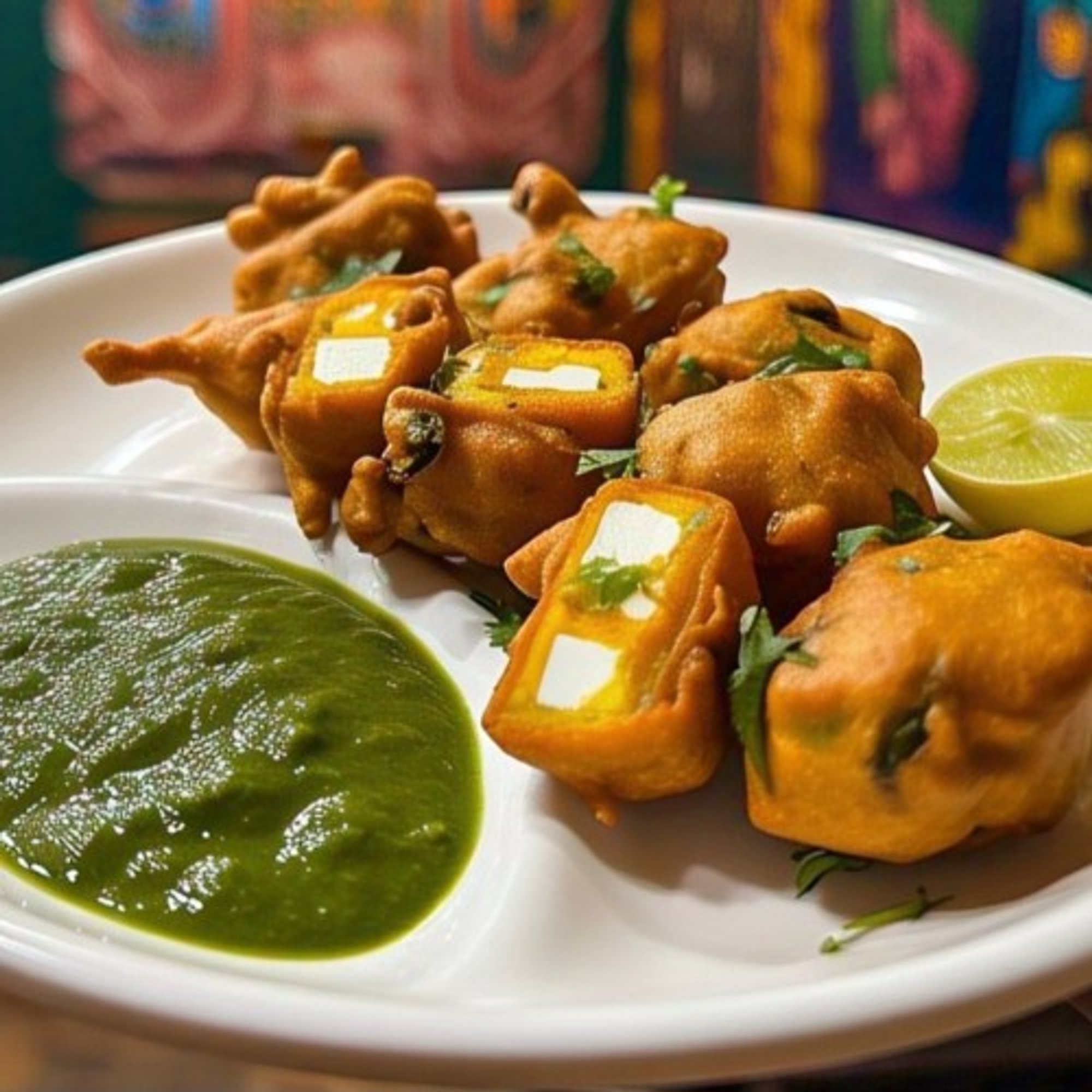 Paneer pakoras (cottage cheese)