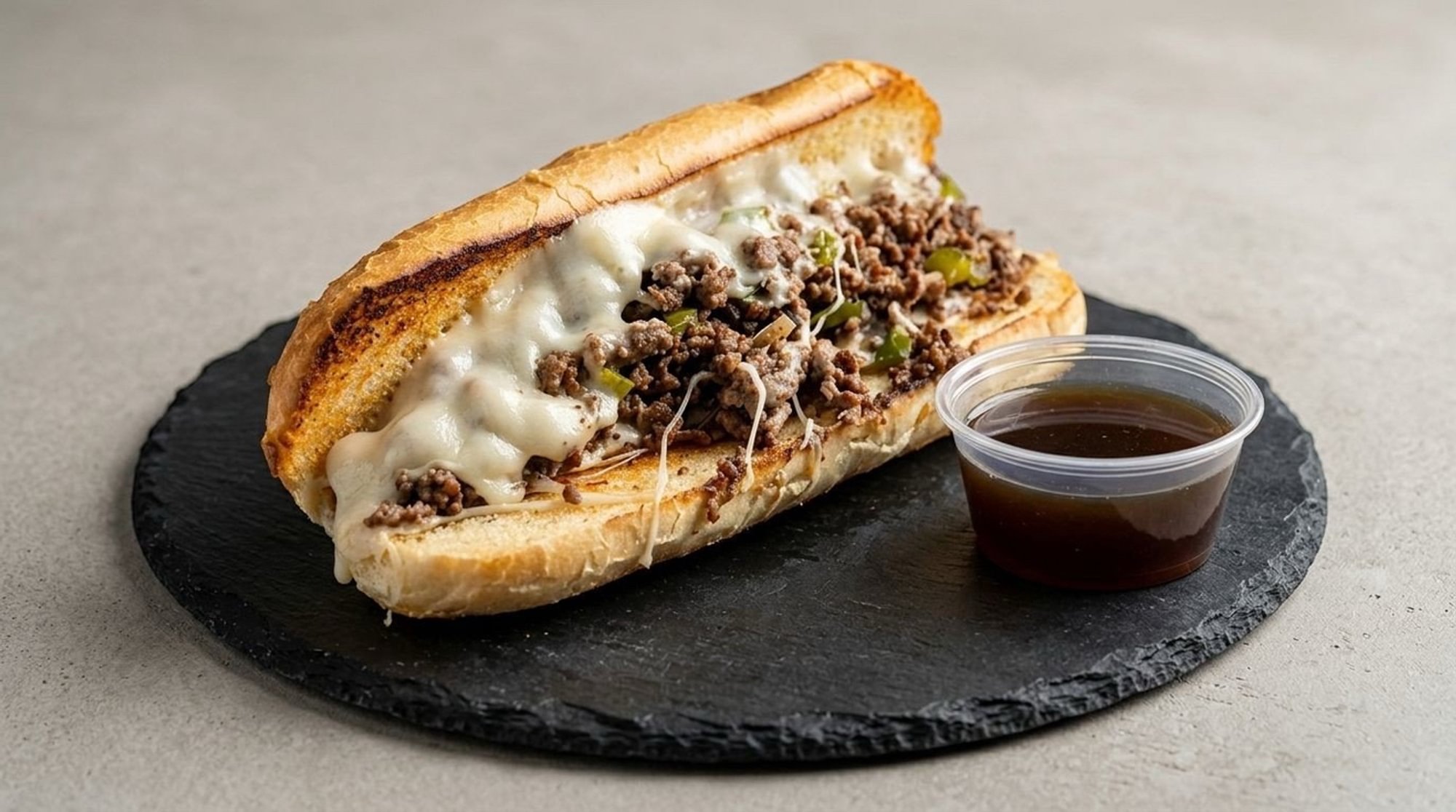 French Dip with Au Jus Sandwich