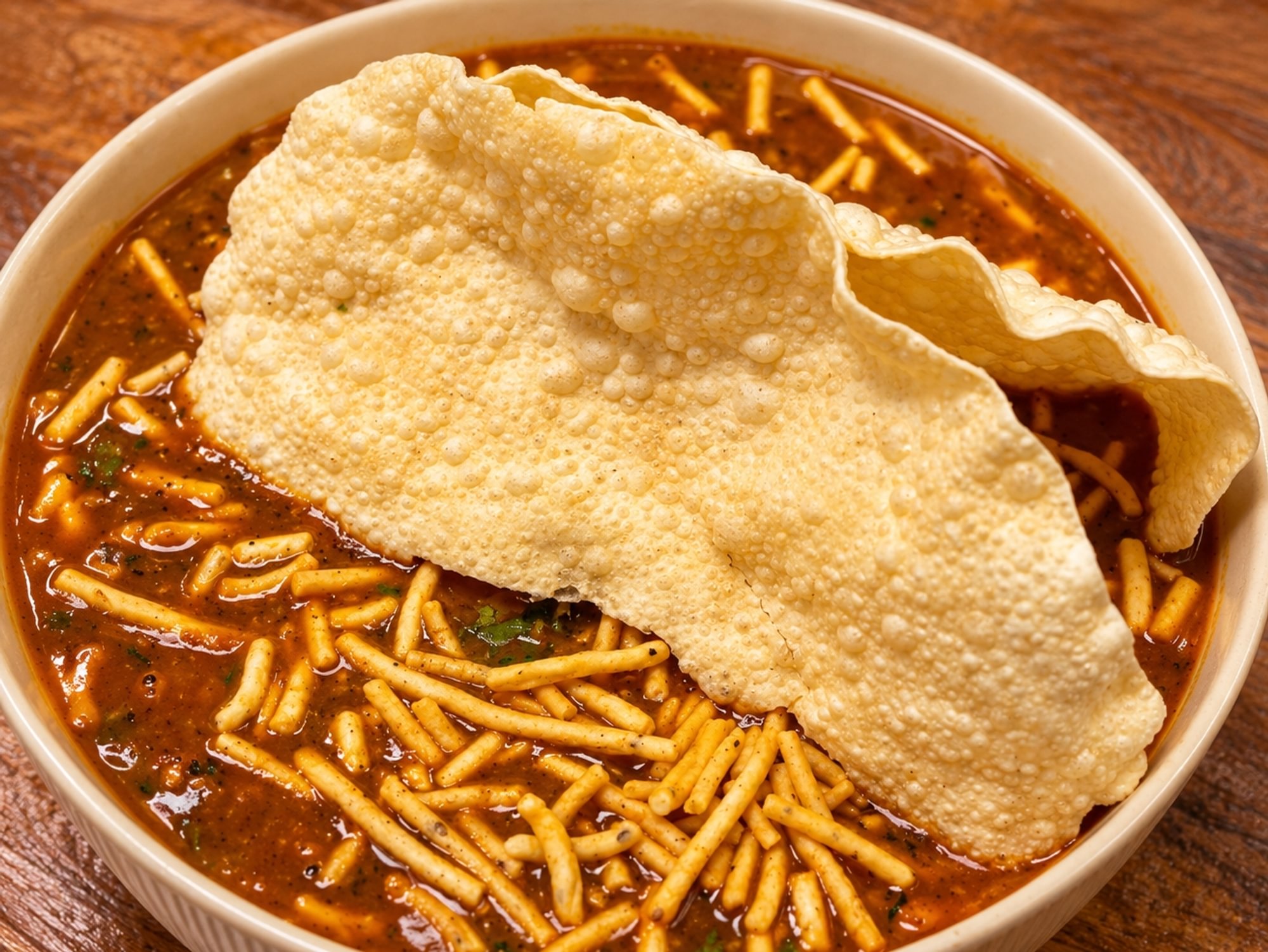 Sev Papad Bhaji