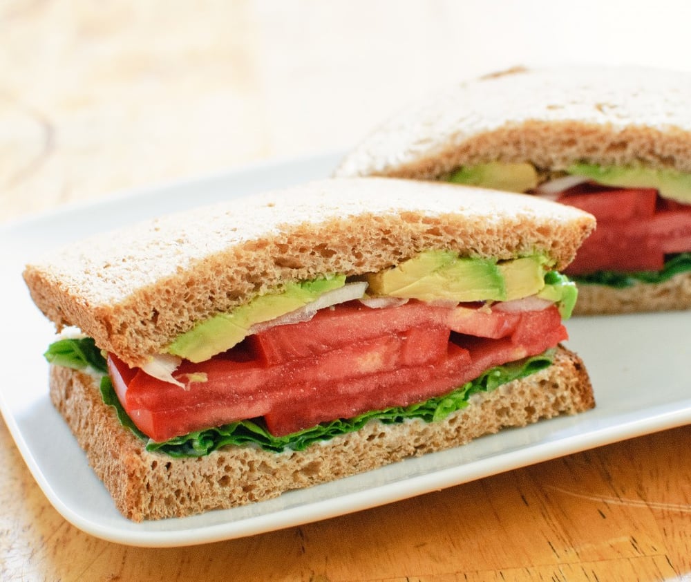AVOCADO, CHEESE LETTUCE & TOMATOES   