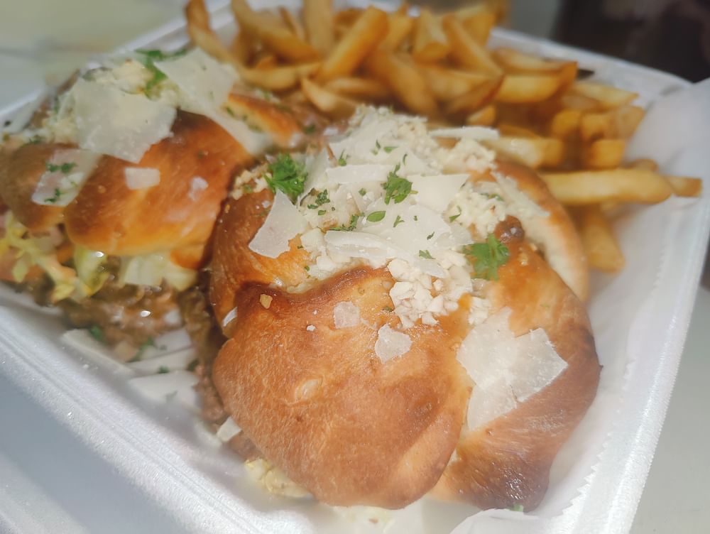 Chopped Cheese Garlic Knots Sandwich