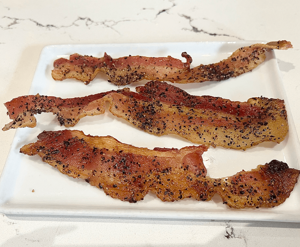 Applewood peppered thick cut bacon brunch