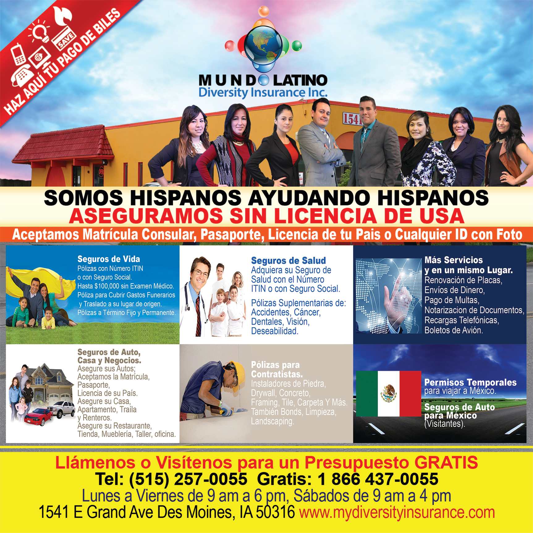 Seguros Mundo Latino / Diversity Insurance Logo