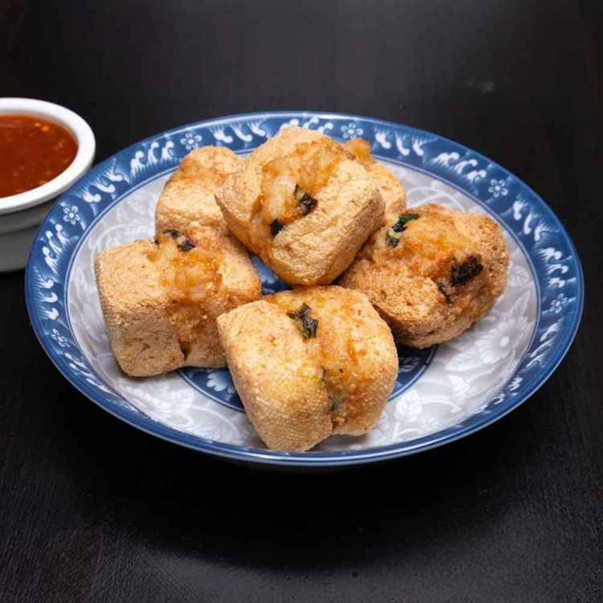 SF10. 脆皮豆腐/Crispy-Fried Tofu Stuffed w. Shrimp Paste