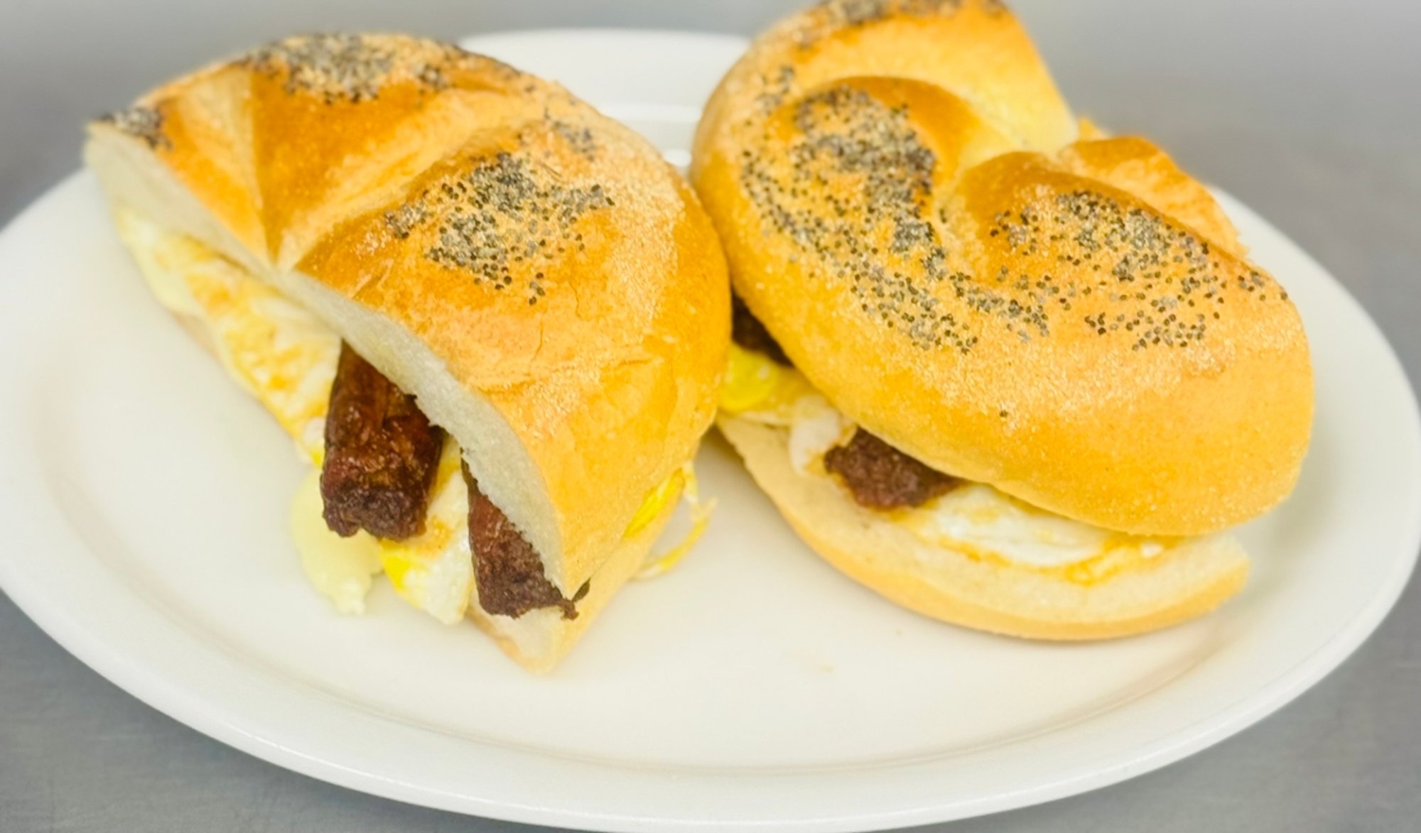 Sausage & Egg Hard Roll