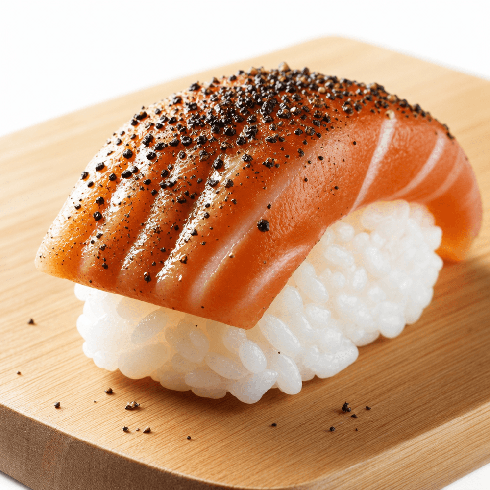Seared Peppered Salmon Nigiri
