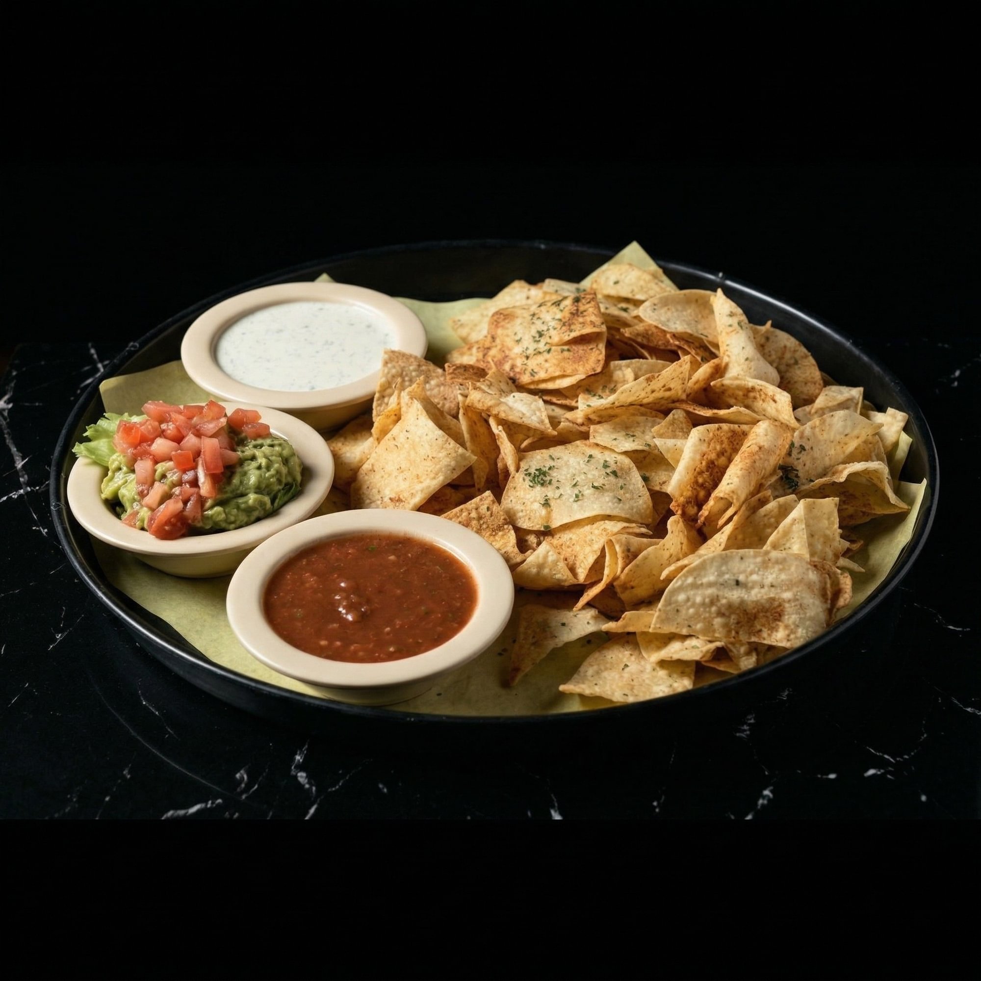 Chips & Salsa & Queso Bowl